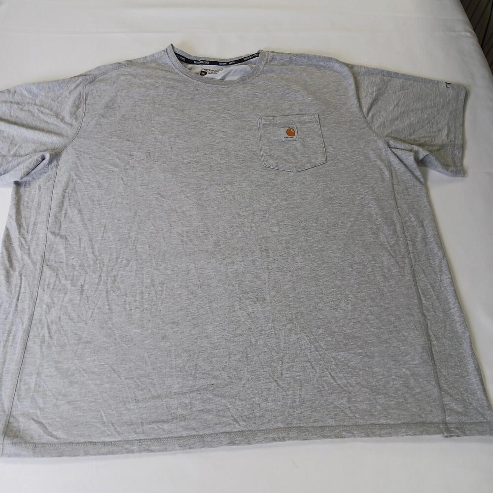 Carhartt Force Relaxed Fit Men's 3XL Gray Cotton Short-Sleeve T-Shirt 104616 HGY